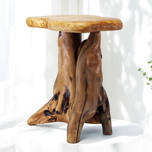Solid wood pedestal - wood, table